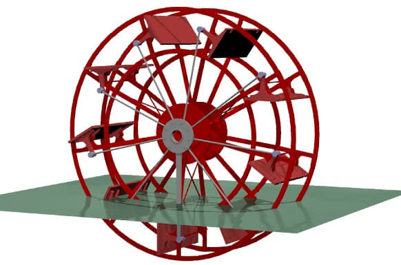 Spirulina paddle wheel